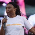 Jeanelle Austin, Executive Director of Rise and Remember, speaks at the 5th annual Rise and Remember Festival.

The festival takes place every year on the anniversary of George Floyd's murder at George Floyd Square.
