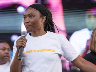 Jeanelle Austin speaks at Rise and Remember 2025, George Floyd Square