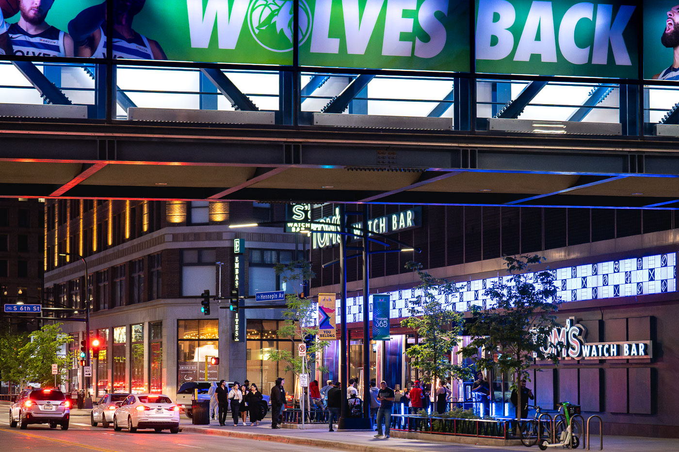 Minnesota Timberwolves playoff excitement on Hennepin Avenue