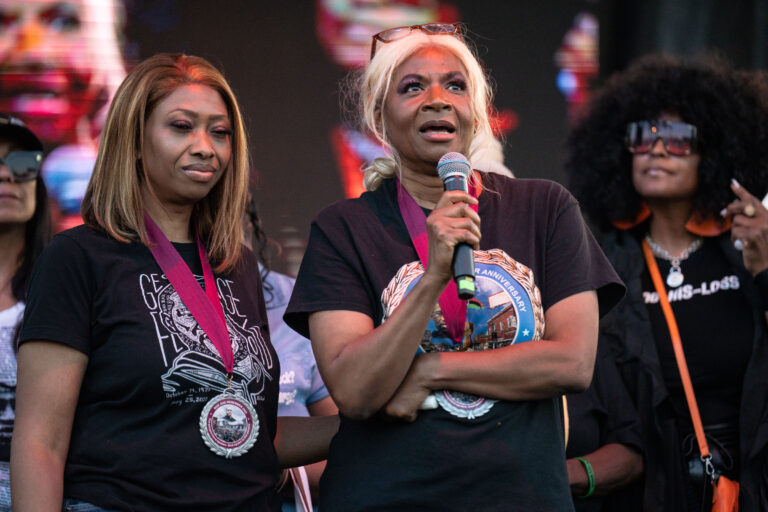 Paris Stevens & Angela Harrelson speak on 5th anniversary 2 George Floyd's family speaks at Rise and Remember 2025 on the 5th anniversary of George Floyd's murder.
Paris Stevens (Cousin)
Angela Harrelson (Aunt)