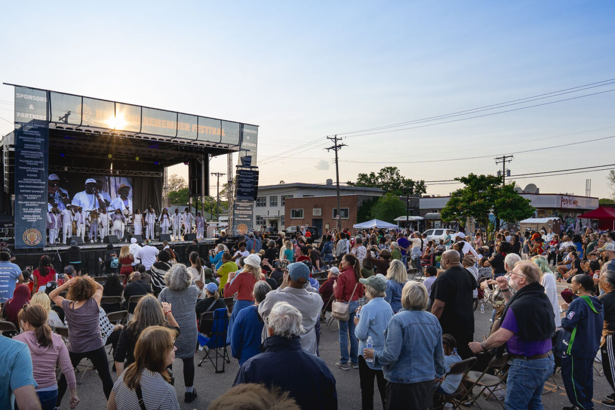 Sounds of Blackness performing at Rise and Remember 2025. The festival is held each year at George Floyd Square on the anniversary of George Floyd's murder by the Minneapolis police.
