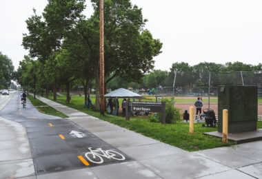 Baseball is rain or shine at Bryant Square in South Minneapolis!
