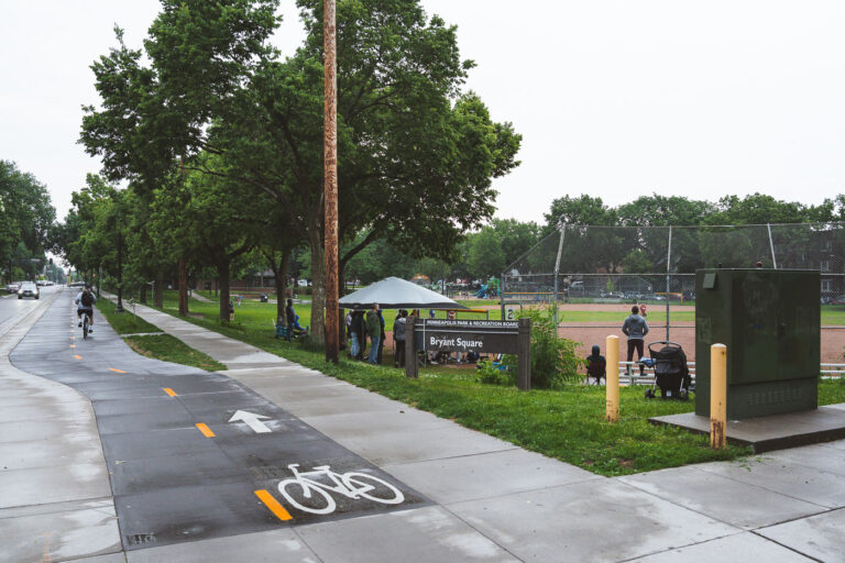 Baseball at Bryant Square in Minneapolis 1 Baseball is rain or shine at Bryant Square in South Minneapolis!