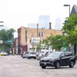 Looking down Nicollet Avenue with Canadian wildfire smoke impacting the Minneapolis air.