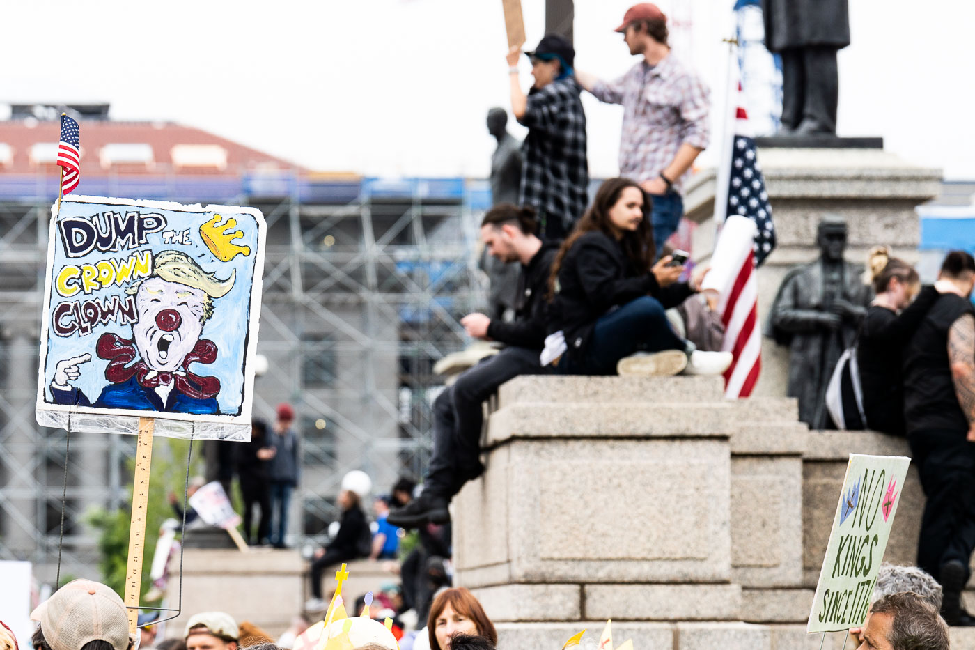 Dump The Crown Clown No Kings Protest Sign