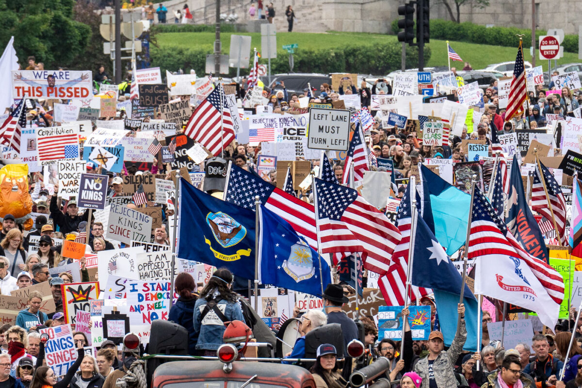 Despite warnings from the law enforcement not to attend today’s No Kings rally after this mornings shootings of Minnesota lawmakers with the killer on the lose, the No Kings Rally is happening at the Minnesota State Capitol in St. Paul.