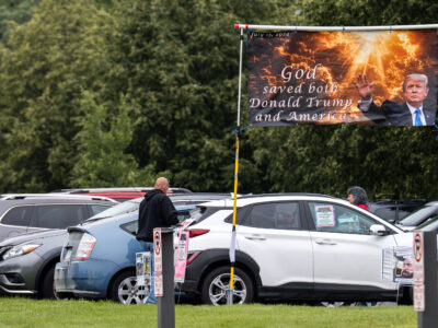 God Saved Both Donald Trump and America Sign
