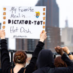 Hot Dish No Kings Protest Sign in Minnesota 2 Despite warnings from the law enforcement not to attend today’s No Kings rally after this mornings shootings of Minnesota lawmakers with the killer on the lose, the No Kings Rally is happening at the Minnesota State Capitol in St. Paul.