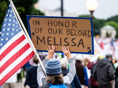 Protest at Minnesota State Capitol for Melissa Hortman