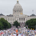 Despite warnings from the law enforcement not to attend today’s No Kings rally after this mornings shootings of Minnesota lawmakers with the killer on the lose, the No Kings Rally is happening at the Minnesota State Capitol in St. Paul.