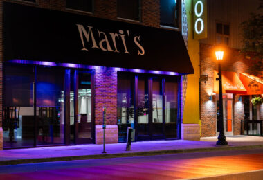 Mari's on Lagoon Ave in Uptown Minneapolis. Not sure when this place will open or what it is yet, but the sign's been up since at least April. It formerly was Hammer & Sickle, a Prince themed bar.