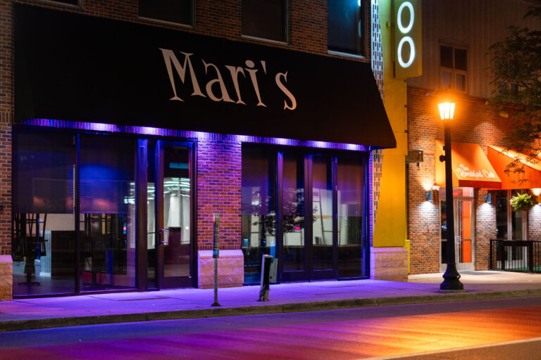 Mari's in Uptown Minneapolis 1 Mari's restaurant on Lagoon Avenue in Uptown Minneapolis at night