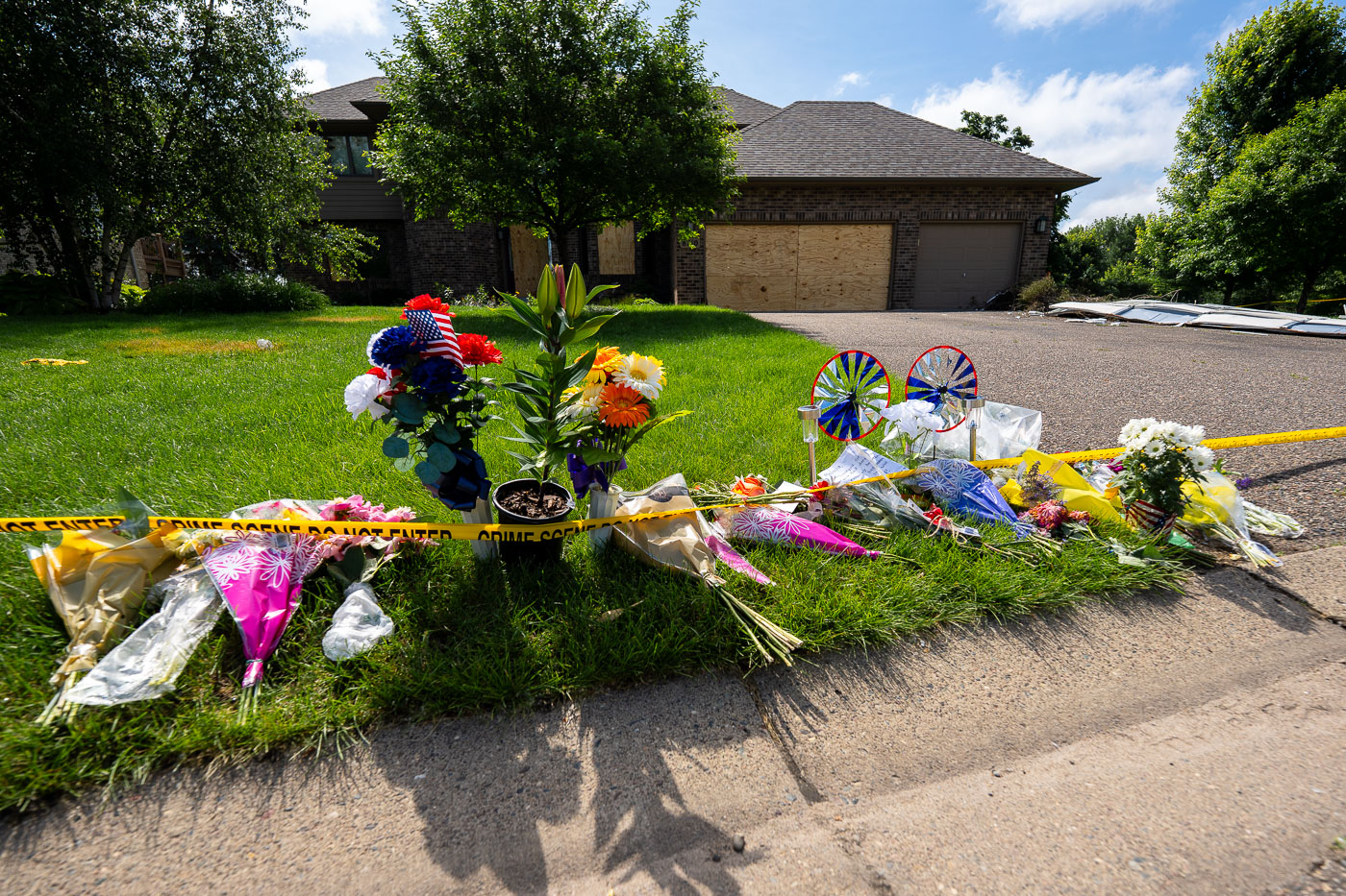 Melissa Hortman memorial after assassination in Brooklyn Park
