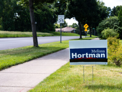 Melissa Hortman Yard Sign in Brooklyn Park