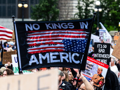 No Kings In America Flag