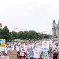 Despite warnings from the law enforcement not to attend today’s No Kings rally after this mornings shootings of Minnesota lawmakers with the killer on the lose, the No Kings Rally is happening at the Minnesota State Capitol in St. Paul.

Protesters march to the State Capitol.