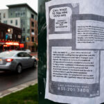 A flyer urging people to call Minnesota Governor Tim Walz and demand he veto HF1, a bill repealing MinnesotaCare coverage for undocumented adults. The flyer has bold text reading “CALL WALZ TO TELL HIM: VETO HF1! PROTECT HEALTHCARE FOR IMMIGRANTS!” It states that the Minnesota House and Senate passed the bill and criticizes lawmakers for supporting it. The flyer provides a sample script for callers, emphasizing that denying healthcare to immigrants is inhumane and harmful to all residents. At the bottom, it lists the governor’s phone number: 651-201-3400, and includes the logo of MIRAC (Minnesota Immigrant Rights Action Committee).