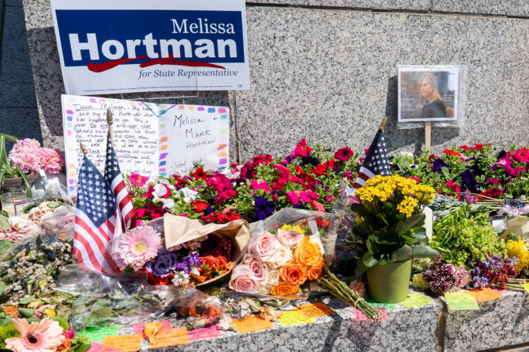Representative Melissa Hortman Memorial at State Capitol 1 A growing memorial at the Minnesota State Capitol for State Representative Melissa Hortman.
Hortman was assassinated along with her husband in their home on June 14th. A massive manhunt followed leading to the arrest of Vance Boelter. Boelter is also accused of shooting State Senator John Hoffman and his wife in their home.