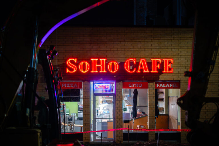 SoHo Cafe during Hennepin Ave construction 4 SoHo Cafe on Hennepin Avenue in Minneapolis during major road construction.