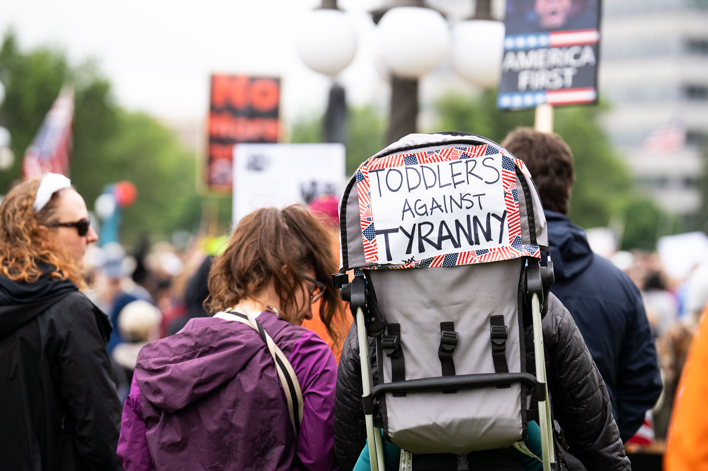 Toddler's Against Tyranny No Kings Protest Sign
