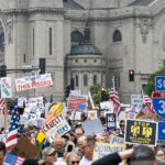 Despite warnings from the law enforcement not to attend today’s No Kings rally after this mornings shootings of Minnesota lawmakers with the killer on the lose, the No Kings Rally is happening at the Minnesota State Capitol in St. Paul.