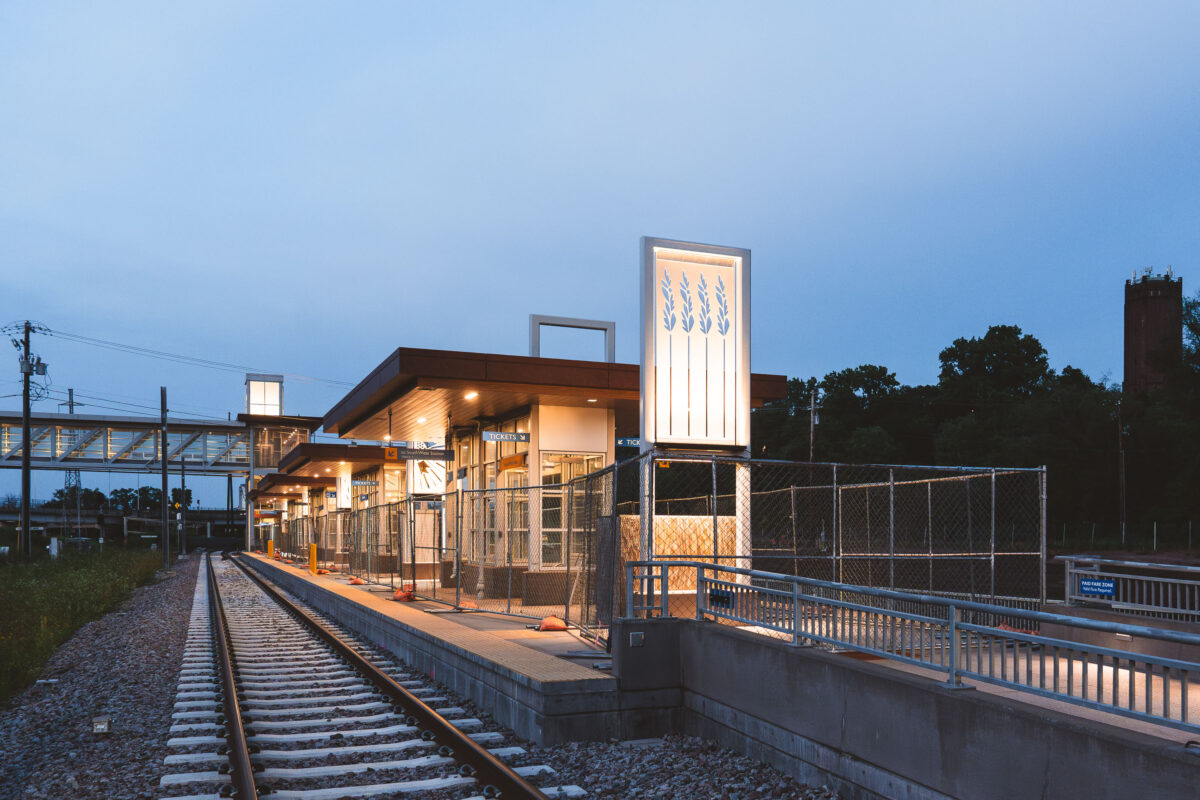 Bryn Mawr Station on the Metro Transit Green Line Extension in Minneapolis