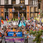 Good Trouble Lives On protest banners in Downtown Minneapolis 4 Protesters in Downtown Minneapolis as part of nationwide “Good trouble lives on” protests.Organizers say “Good Trouble Lives On is a national day of action to respond to the attacks on our civil and human rights by the Trump administration. Together, we’ll remind them that in America, the power lies with the people.”After gathering at the Hennepin County Government Center listening to speakers such as Toussaint Morrison, Nekima Levy Armstrong, and Lieutenant Governor Peggy Flanagan they marched through Downtown Minneapolis.