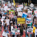 Good Trouble protest signs in Downtown Minneapolis