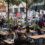 Good Trouble protesters march past downtown restaurant 3 Protesters in Downtown Minneapolis as part of nationwide “Good trouble lives on” protests.Organizers say “Good Trouble Lives On is a national day of action to respond to the attacks on our civil and human rights by the Trump administration. Together, we’ll remind them that in America, the power lies with the people.”After gathering at the Hennepin County Government Center listening to speakers such as Toussaint Morrison, Nekima Levy Armstrong, and Lieutenant Governor Peggy Flanagan they marched through Downtown Minneapolis.