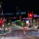 Hennepin Avenue in Minneapolis after a multi-year road construction project that brought new bike lanes.