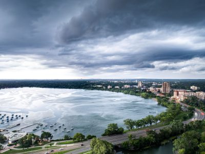 Thunderstorm over Bde Maka Ska, Minneapolis, July 2025