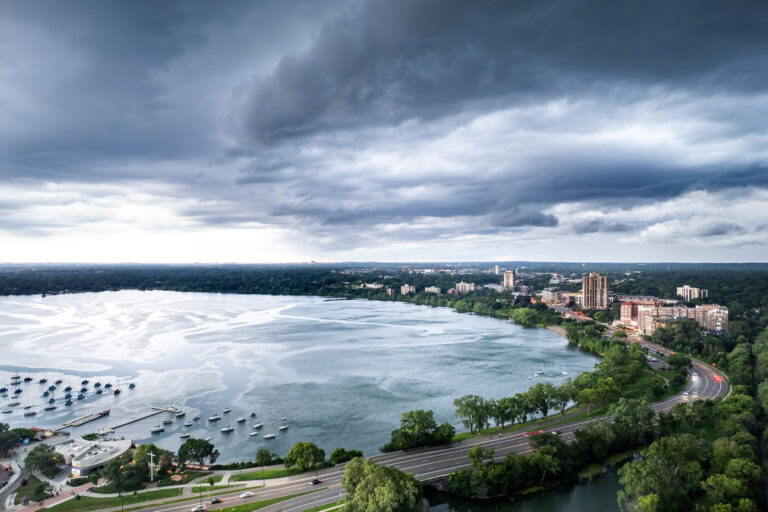 July 2025 Thunderstorm in Minneapolis 4 Thunderstorm rolling in over Bde Maka Ska in Minneapolis on July 27, 2025.