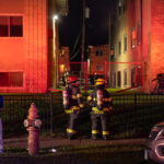 Firefighters fight a fire in South Minneapolis.