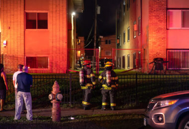 Firefighters fight a fire in South Minneapolis.