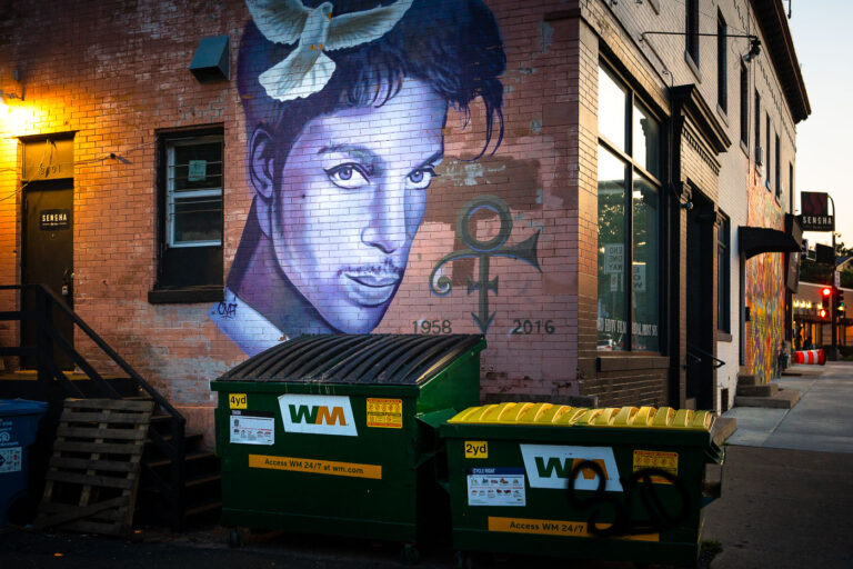 Rock Martinez's Prince mural in Minneapolis 3 Located at 26th and Hennepin, the Rock Martinez mural was put up shortly after his death. It's been written elsewhere they originally planned it to be a "get well" mural during a period when he was sick prior to his death.