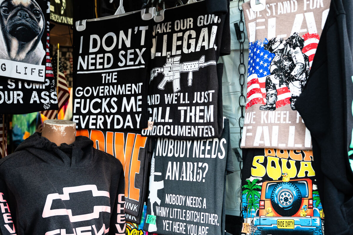 Shirts for sale in downtown Wisconsin Dells