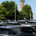 Police at Annunciation Catholic School in Minneapolis on August 27, 2025 following a mass shooting that killed 2 children and injured 17 others, 14 of them children.
