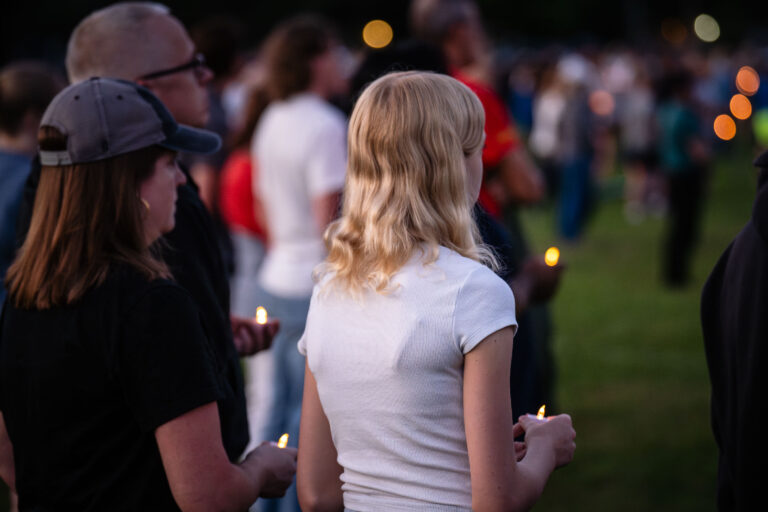 Candlelight Vigil at Lynnhurst Park 3 The Minneapolis community gathered at Lynnhurst Park last night for a vigil following the mass shooting at Annunciation School and Church earlier in the morning. 2 children were killed and 17 others injured. The crowd heard from speakers ranging from the Minnesota Attorney General, Minneapolis Mayor and City Council Members, and Congresswomen.