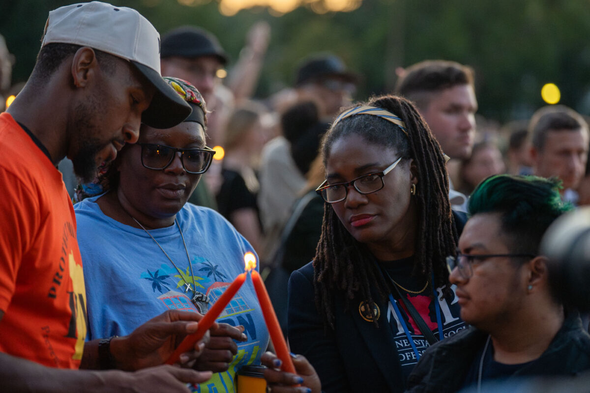 The Minneapolis community gathered at Lynnhurst Park last night for a vigil following the mass shooting at Annunciation School and Church earlier in the morning. 2 children were killed and 17 others injured. The crowd heard from speakers ranging from the Minnesota Attorney General, Minneapolis Mayor and City Council Members, and Congresswomen.