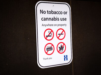 No Tobacco or Cannabis Sign, Hennepin County Library