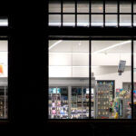 A security guard inside a Walgreens on Hennepin Avenue in Minneapolis.