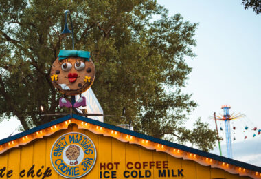 A cookie at the top of Sweet Martha's Cookie Jar at the Minnesota State Fair. Not sure if this is new or if I never noticed this before?