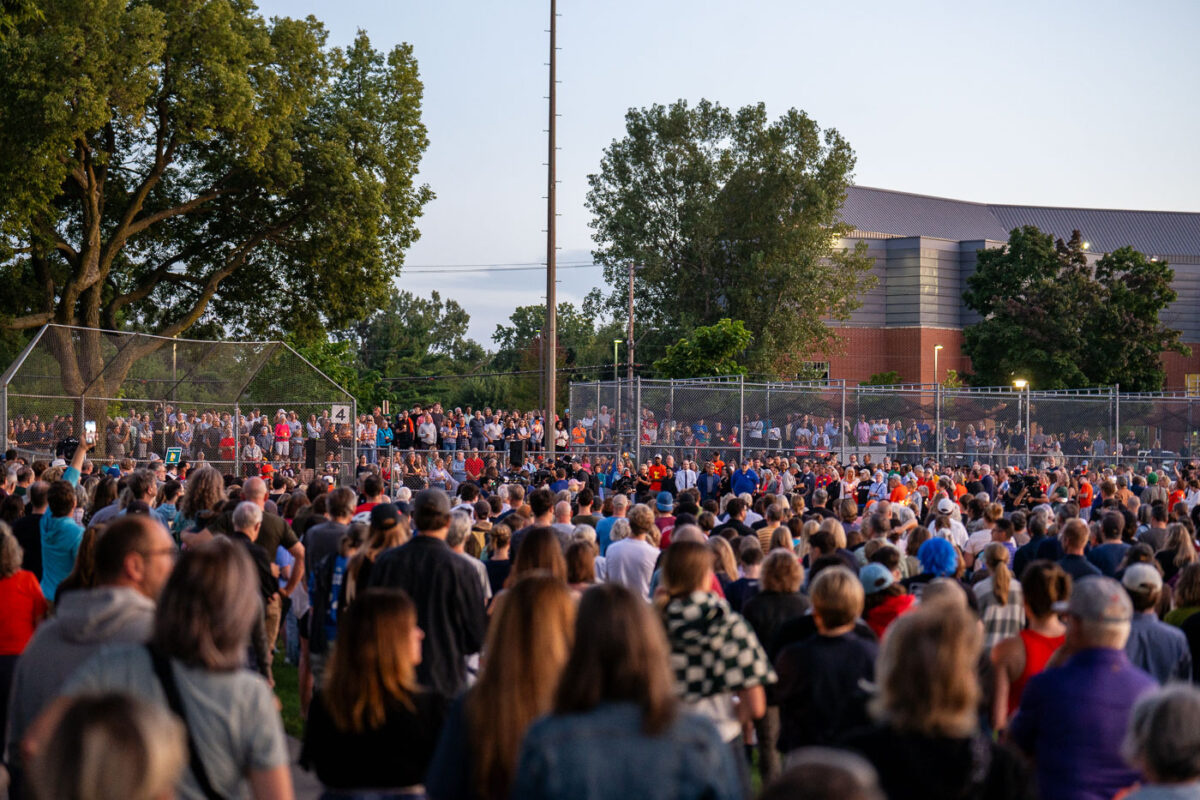 The Minneapolis community gathered at Lynnhurst Park last night for a vigil following the mass shooting at Annunciation School and Church earlier in the morning. 2 children were killed and 17 others injured. The crowd heard from speakers ranging from the Minnesota Attorney General, Minneapolis Mayor and City Council Members, and Congresswomen.