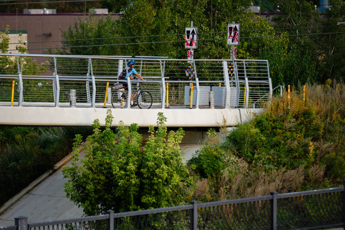 Martin Olav Sabo Bridge Cyclist Crossing