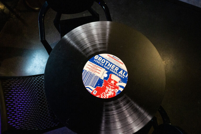 Brother Ali Table, Moxy Hotel Minneapolis 2 Brother Ali record table in Minneapolis
