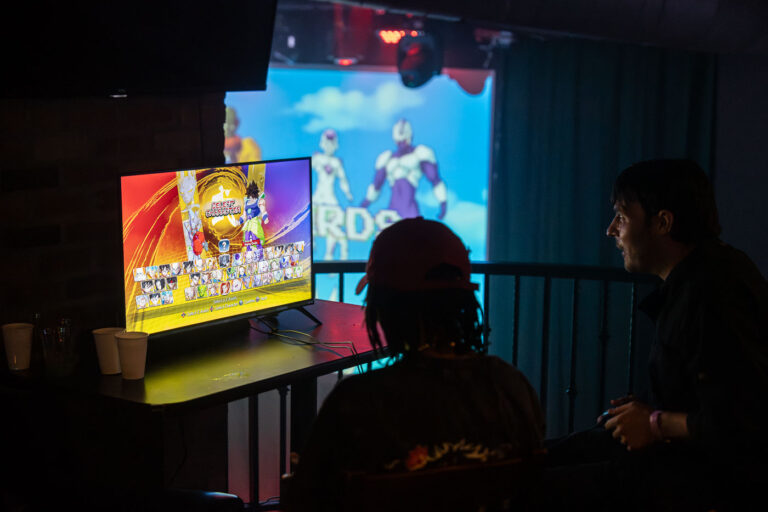 Gamers at Sexy Nerds in Minneapolis 3 Club goers play video games at Sexy Nerds event in Uptown Minneapolis in September 2025.