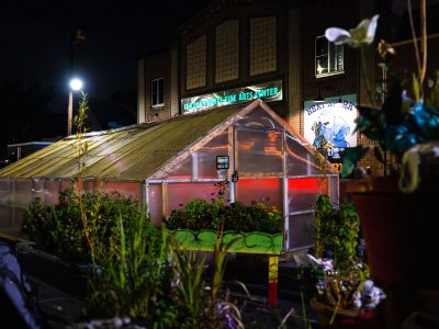 Greenhouse at Night at George Floyd Square