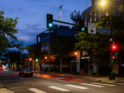 KISS Lounge and Nightclub, Lagoon Ave at night, Uptown Minneapolis