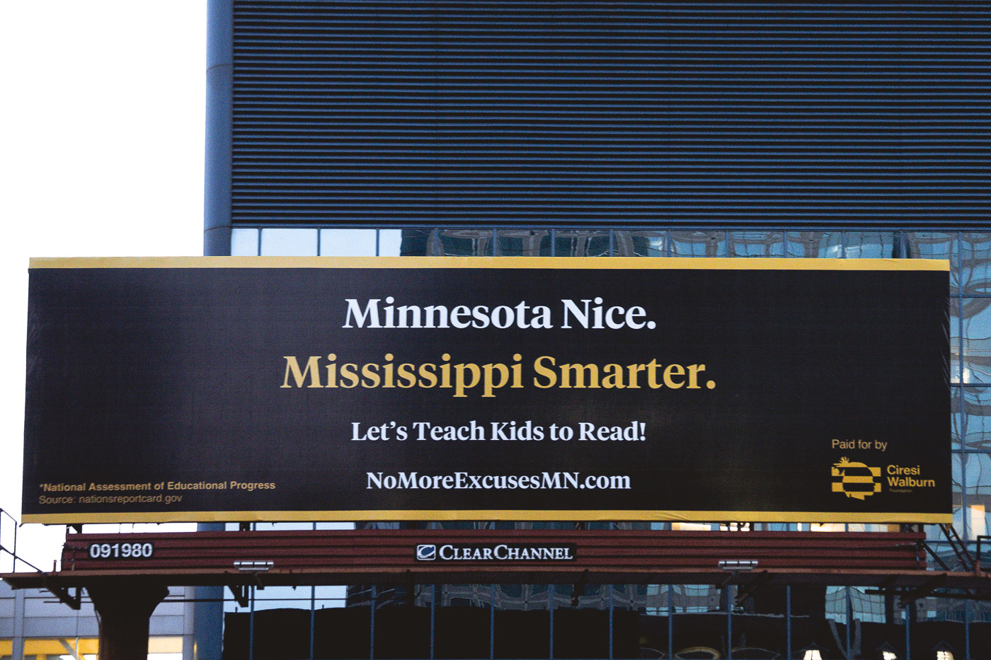 Minnesota Nice Mississippi Smarter billboard