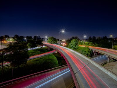 Light Trails at the I-94, Hennepin and Lyndale Interchange